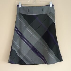 Size 5 Speak 2 Me Gray And Purple Plaid Skirt Y2K